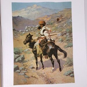 Frederic Remington Western Scout Canvas Print‎ 10x12 Tan